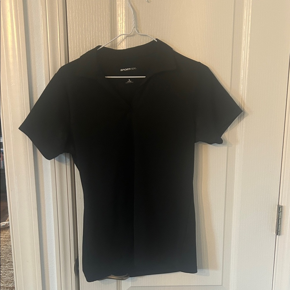 Sport-Tek Women's Black Short Sleeve Polo